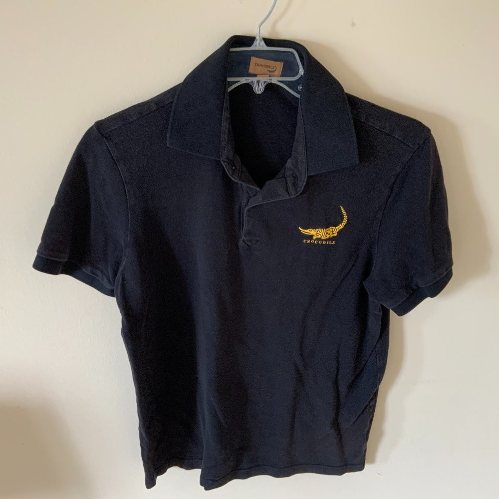Crocodile Male Black Polo XL